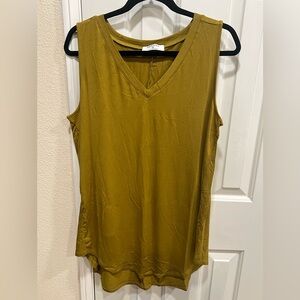 Zenana V-Neck Mustard Tank Top